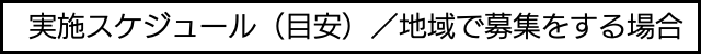 実施スケジュール