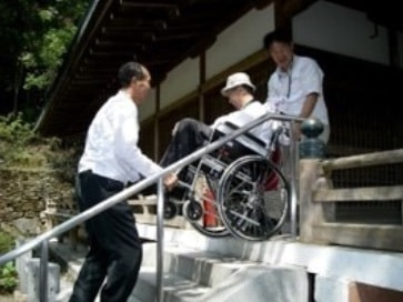 バリアフリー旅行写真