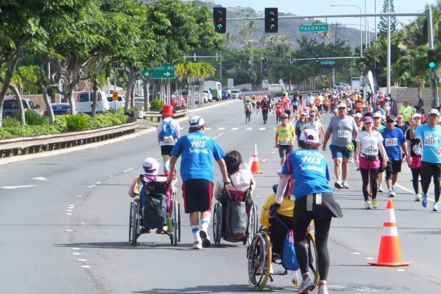 バリアフリー旅行写真
